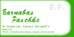 barnabas paschke business card